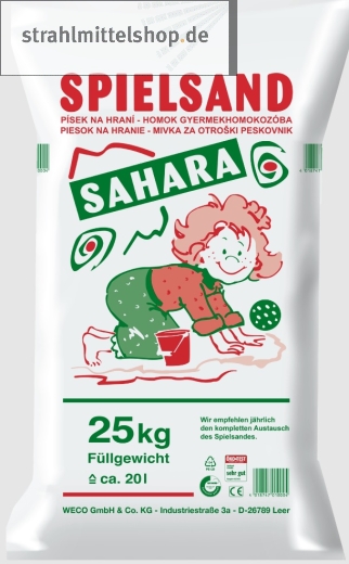 25 kg Spielsand Sahara OeKO-Test TUeV PH-Wert geprueft Spielsand fuer Kindersandkasten