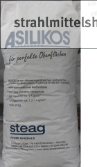 25 kg Strahlmittel Strahlsand Asilikos Koernung 0.20-0.50mm synthetisch mineralisch silikoseungefaehrlich eisenfrei Schlacke
